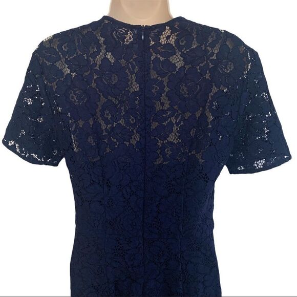 LOVER Oasis Fitted Dress In Navy - Picture 7 of 11